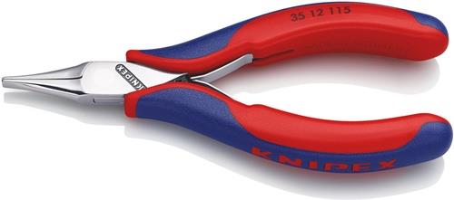 KNIPEX Elektronik-Greifzange Gesamt-L.115mm flachbreite Backen Form 1 Mehrkomp.-Hüllen