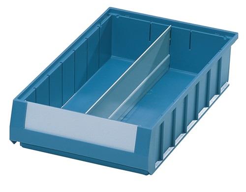 Nordwest Längsteiler f.Regalkasten L 400xH 90mm Stahlbl.grau 10St./Btl.