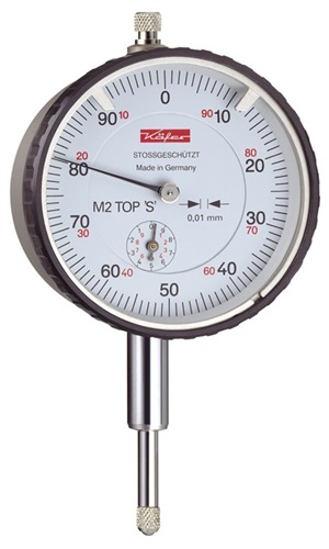 KÄFER Messuhr M2 Top S 10mm Abl.0,01mm m.Stoßschutz m.Kal.KÄFER