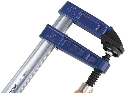 TECWERK Temperguss-Schraubzwinge Spann-W.300mm A.140mm Holzgr.35x9mm TECWERK