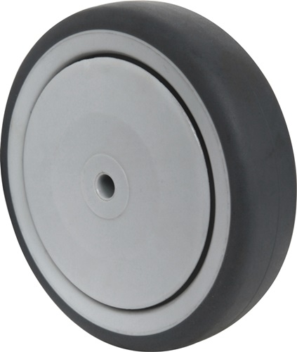 Ersatzrad D.100mm Trgf.100kg Gum.grau Achs-D.8mm Nabenl.36mm PROMAT