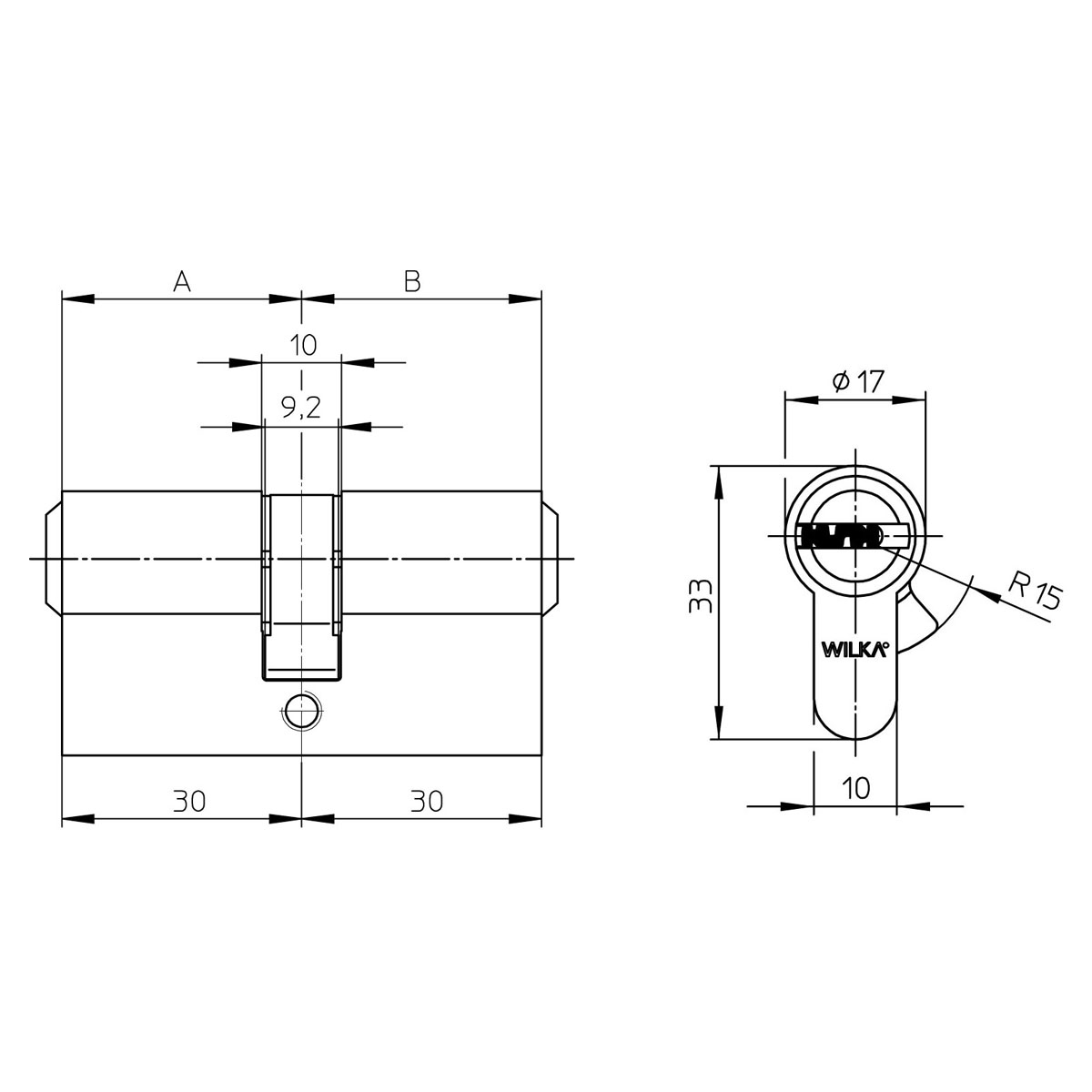 WILKA Profil-Doppelzylinder 3663 Normal-Profil