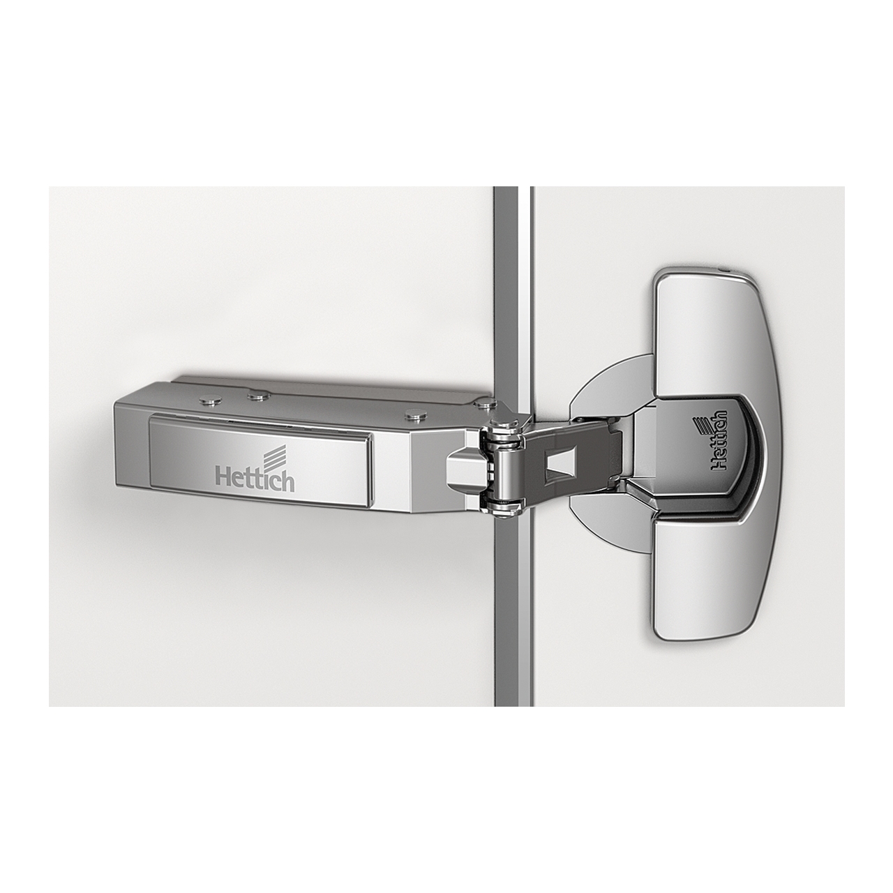 HETTICH Sensys Dünntürscharnier, Türdicke ab 10 mm, mit integrierter Dämpfung (Sensys 8646i), vernickelt, 9094276