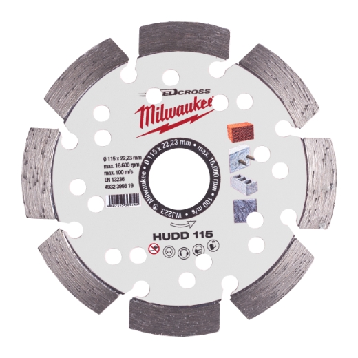 MILWAUKEE für harte Materialien Speedcross Diamanttrennscheibe HUDD 115 mm