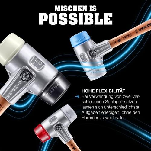 HALDER Schonhammer SIMPLEX L.370mm Kopf-D.50mm weich/mittelhart HO