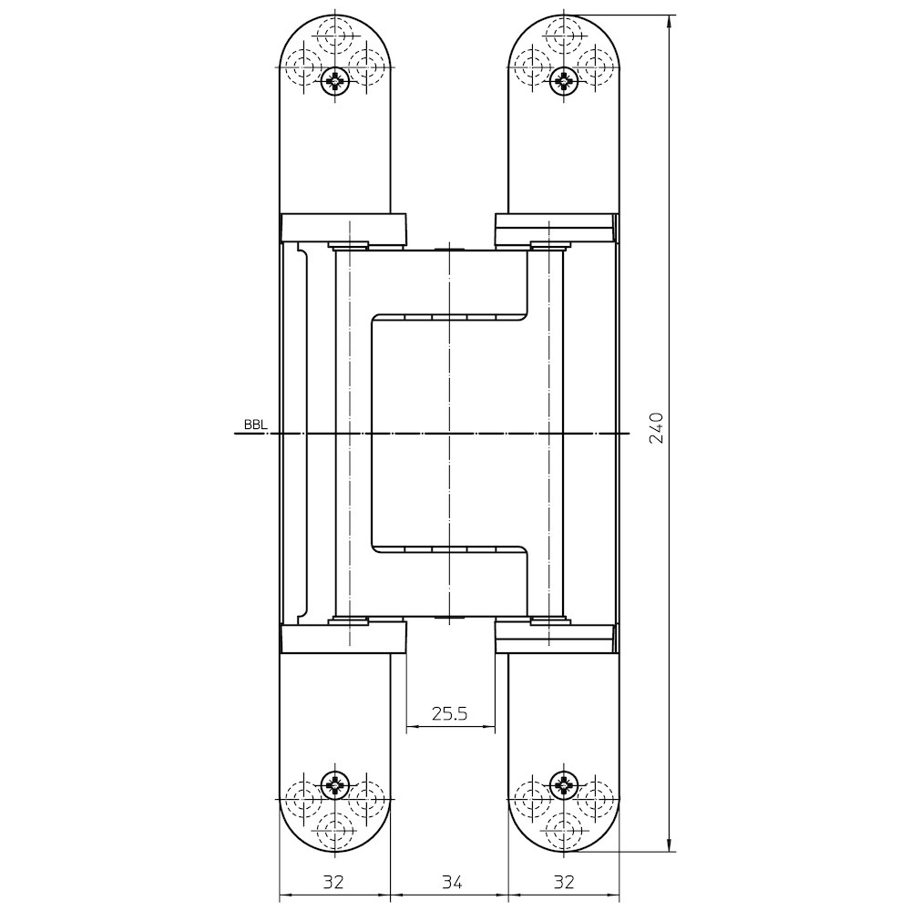 SIMONSWERK Verdecktliegendes Türband TECTUS® TE 640 3D A8 Energy