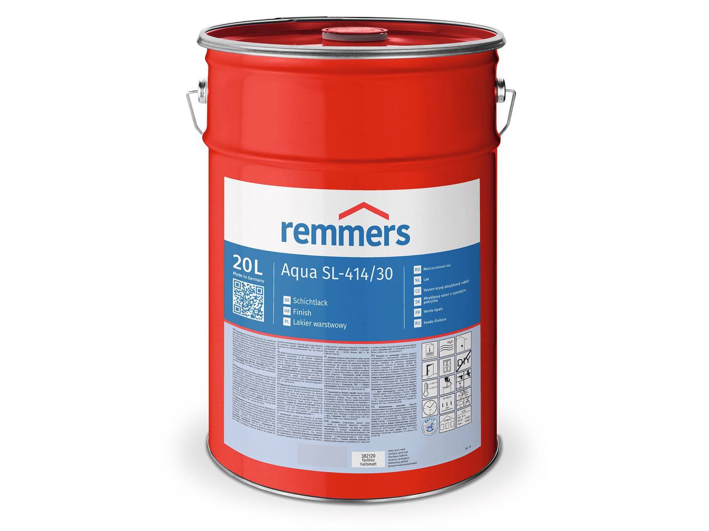 REMMERS Aqua SL-414-Schichtlack farblos seidenglänzend 20 l