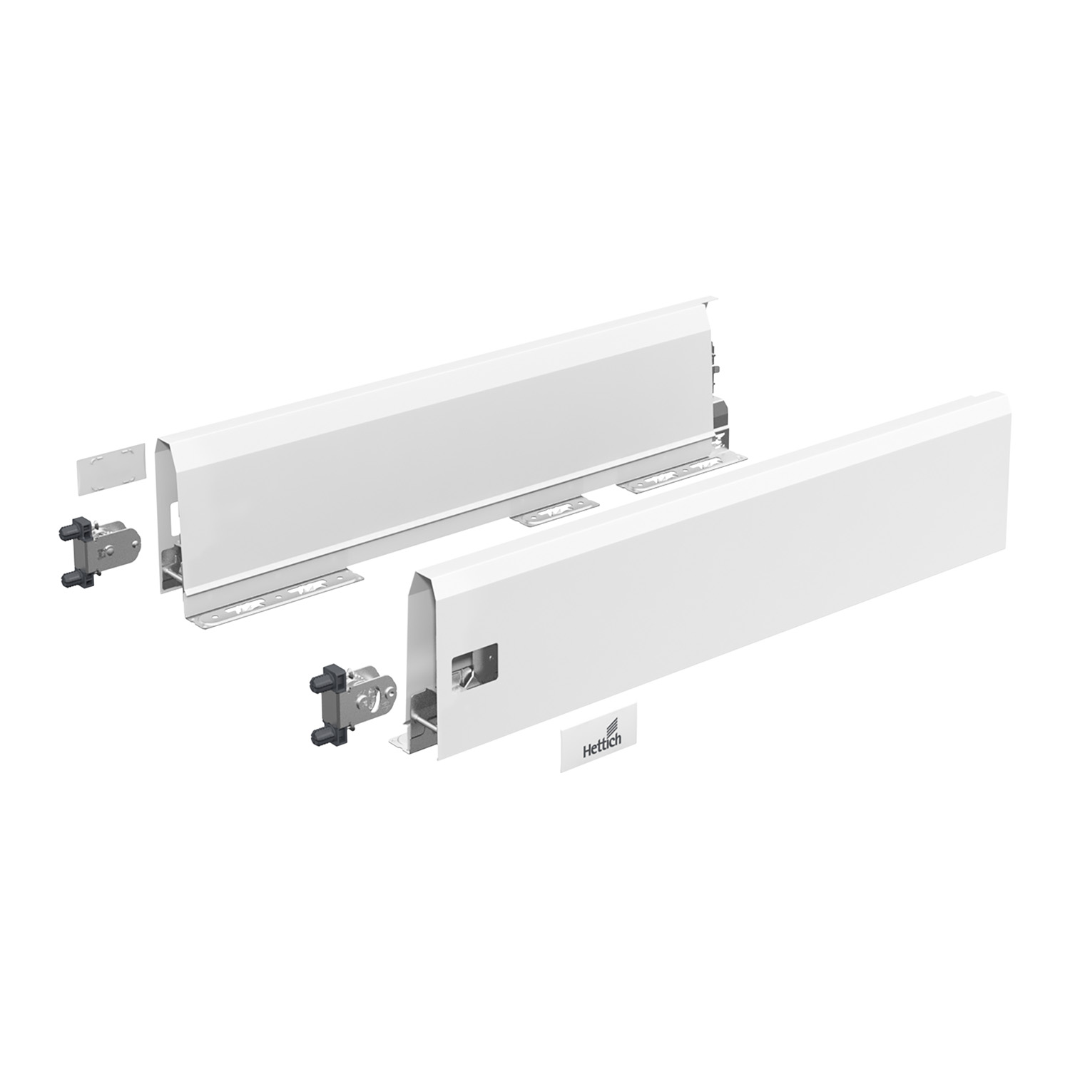 HETTICH Set Zarge ArciTech, 126 mm / 500 mm, weiß, links und rechts, 9149276