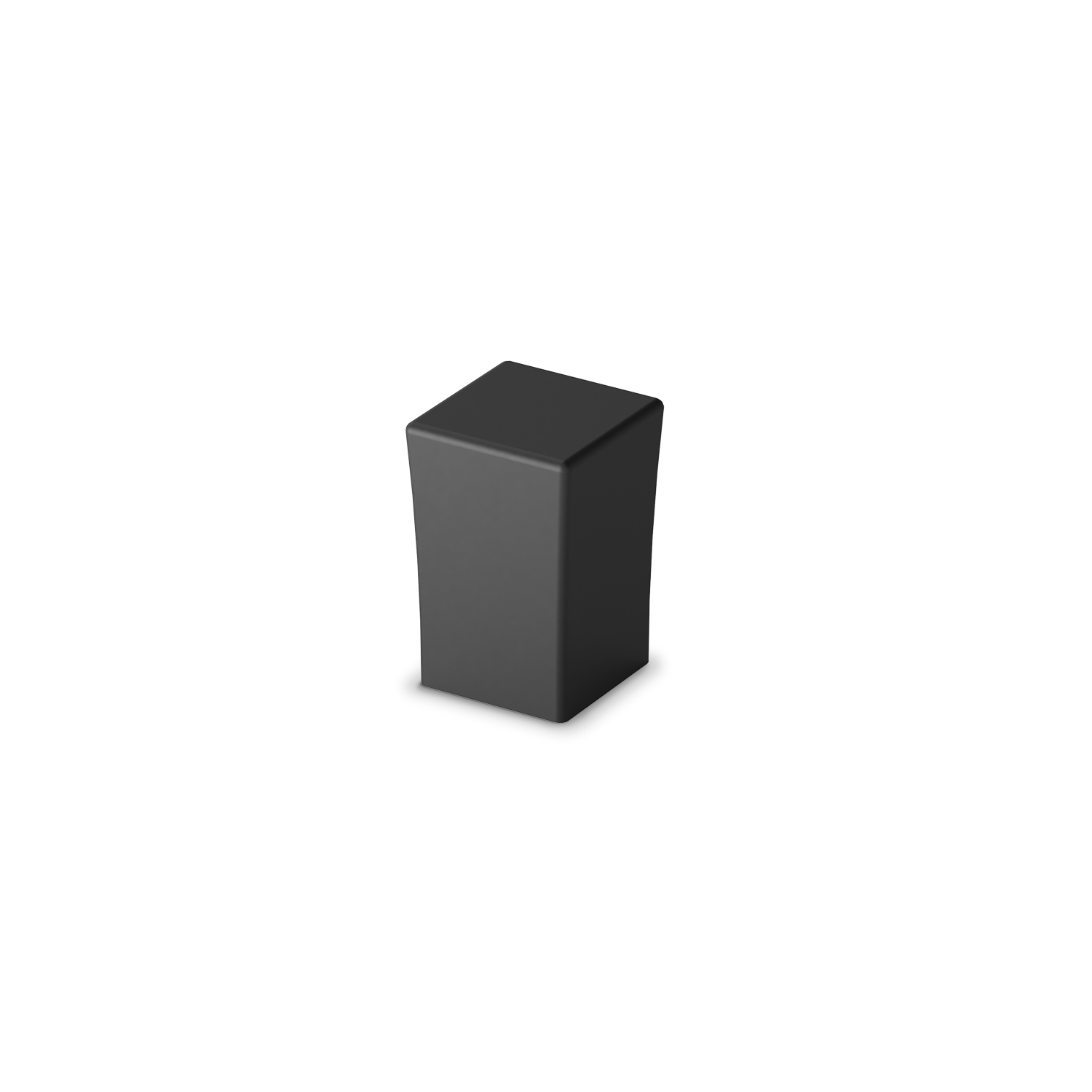 HETTICH Knopf Cadria, L 18 mm, B 18 mm, H 27 mm, Schwarz matt, 9303938