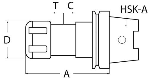 PROMAT Gewindeschneidfutter Synchron DIN 69893A M3-M20 HSK-A63 A.-L.98mm PROMAT