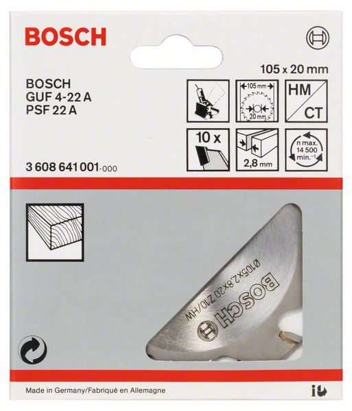 BOSCH Scheibenfräser, 10, 20 mm, 2,8 mm