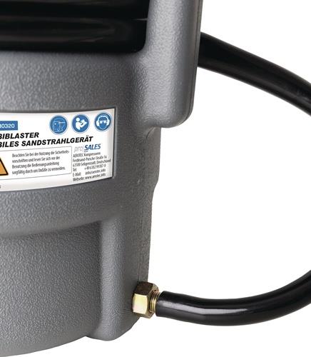 AEROTEC Mobiles Sandstrahlgerät 10l Luftverbrauch 240l/min Korngröße 0,4-0,8mm 6,7bar