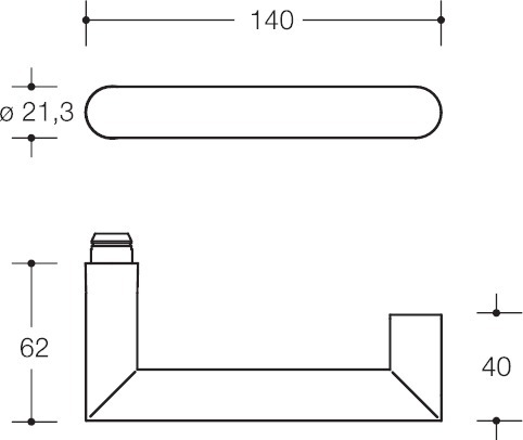 HEWI Drückergarnitur mit Rosetten 162PBR01.530, VK 8 mm, Polyamid