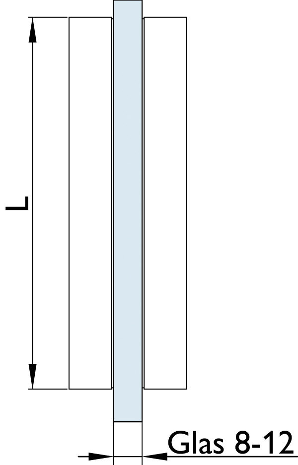 HERMAT Stoßgriffpaar 8088/SKL, Aluminium
