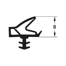 DEVENTER Türdichtung S 6577a Zimmertür Nutbefestigung / Nuttiefe: 7 mm thermoplastisches Elastomer (TPE)