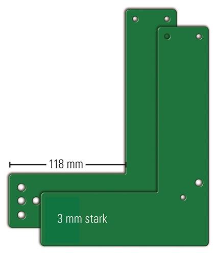 GFS Montagepl.991770 Mont.an Stahl- u.HLT EH-Türwächter DIN L/R L170xB205mm GFS