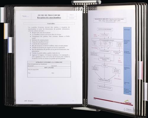 TARIFOLD Wandhalter 10 Sichttafeln schwarz lackiertf.A4 TARIFOLD