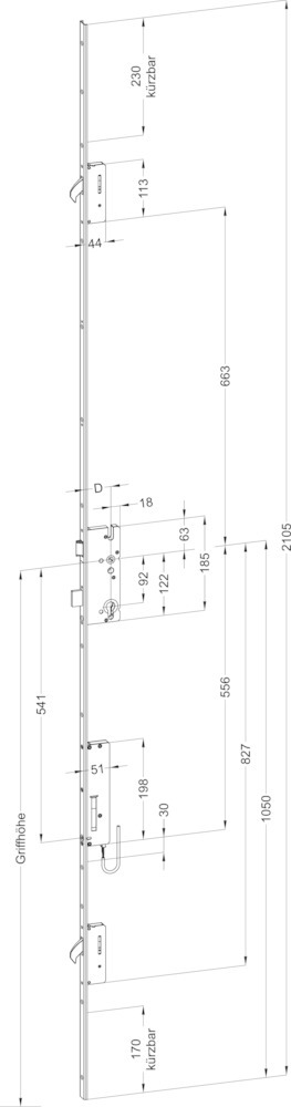 WINKHAUS SV-MFV STV BM F-Stulp, V60, M2, Edelstahl 2857243