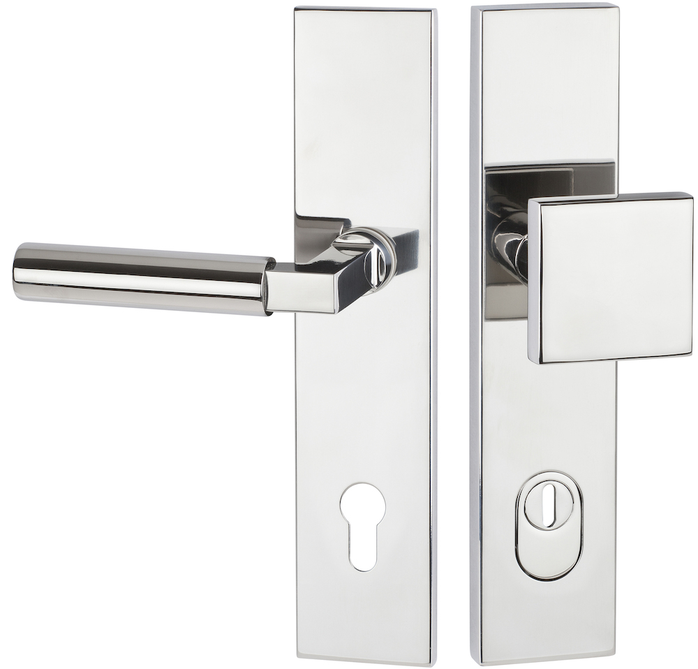 HERMAT Schutz-Wechselgarnitur mit Langschild INFINITY CLASSIC 1832/2094.KSH/3132, Edelstahl