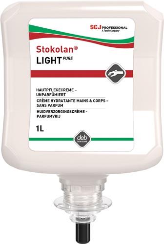 Stokolan Hautpflegecreme Stokolan® Light PURE 1l duft-/farbstofffrei Kartusche