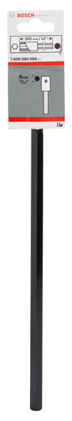 BOSCH Verlängerung , 305 mm, mit Schlüsselweite 5/16 Zoll/8-mm-Sechskantaufnahmeschaft