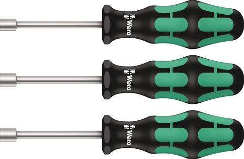 WERA Sechskantsteckschlüsselsatz 395 HO 3-tlg.2K-Griff WERA