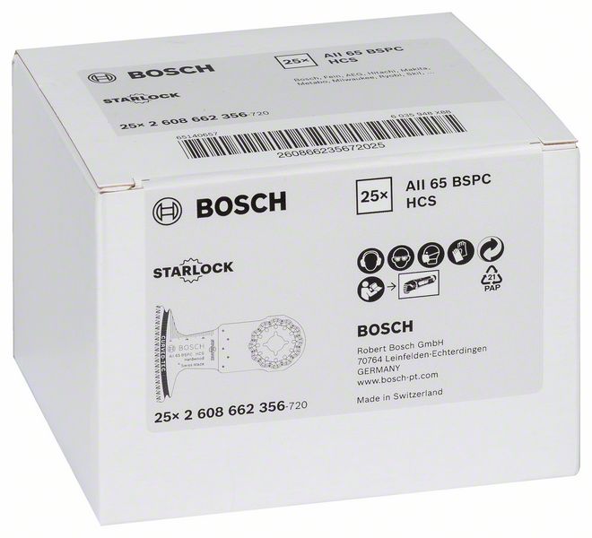 BOSCH HCS Tauchsägeblatt AII 65 BSPC Hard Wood, 40 x 65 mm