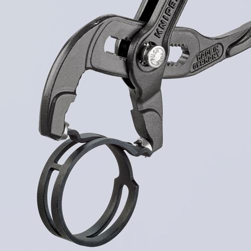 KNIPEX Federbandschellenzange Gesamt-L.180mm Kap.max.50mm Einstellungen 15 KNIPEX Federbandschellenzange Gesamt-L.180mm Kap.max.50mm Einstellungen 15