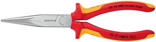 KNIPEX Flachrundzange L.200mm ger.VDE Mehrkomp.-Hüllen KNIPEX