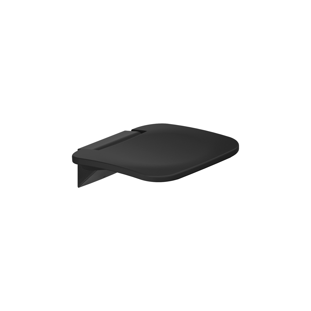 KWS Duschklappsitz A100 381x368mm schwarz / schwarz matt