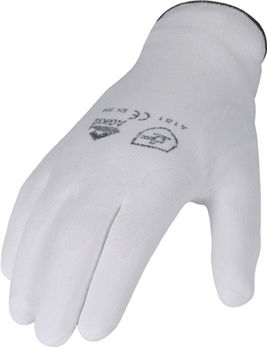 ASATEX Handschuhe Gr.8 weiß EN 388 PSA II Nyl.m.PU ASATEX