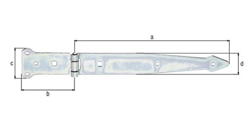 GAH Werfgehänge L.300x101mm B.63x45mm S.3,2mm STA galv.verz.d.pass.GAH