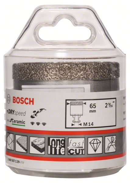 BOSCH Diamanttrockenbohrer Dry Speed Best for Ceramic, 65 x 35 mm