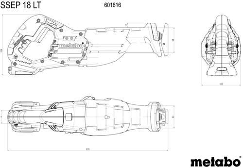 METABO Akku-Säbelsäge SSEP 18 LT 18V 32mm 0-3000min-¹ METABO