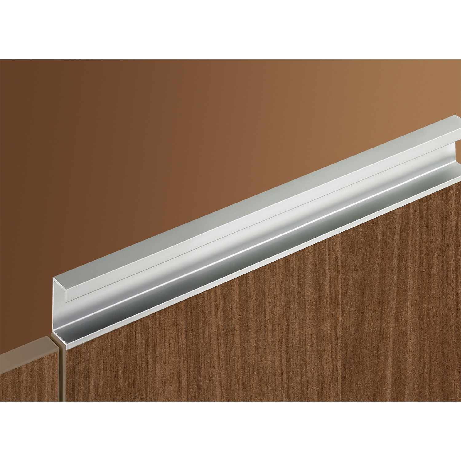 HETTICH Griffleiste Seveso, L 2400 mm, B 17 mm, H 38 mm, Aluminium eloxiert, 9995122