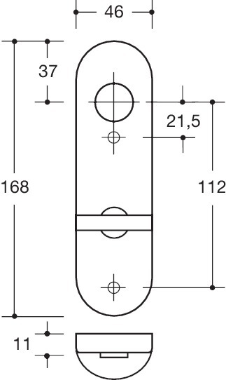 HEWI Kurzschild 230.20RNRLN, Kunststoff, 230.20RNRLN 50