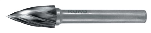 RUKO Frässtift SPG D.12mm Kopf-L.25mm Schaft-D.6mm HM Verz.Alu RUKO