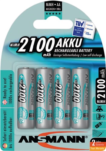 ANSMANN Akkuzelle maxE 1,2 V 2100 mAh R6-AA-Mignon HR6 4 4St./Blister ANSMANN