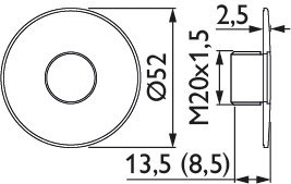 HERMAT Drückerrosette 2403, Edelstahl