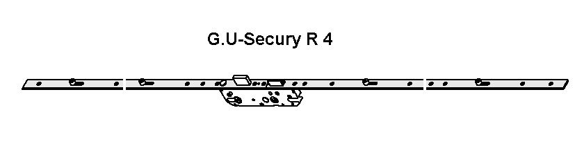 GU Mehrfachverriegelung SECURY V, N 10,0 mm, E 92,0 mm, D 45,0 mm