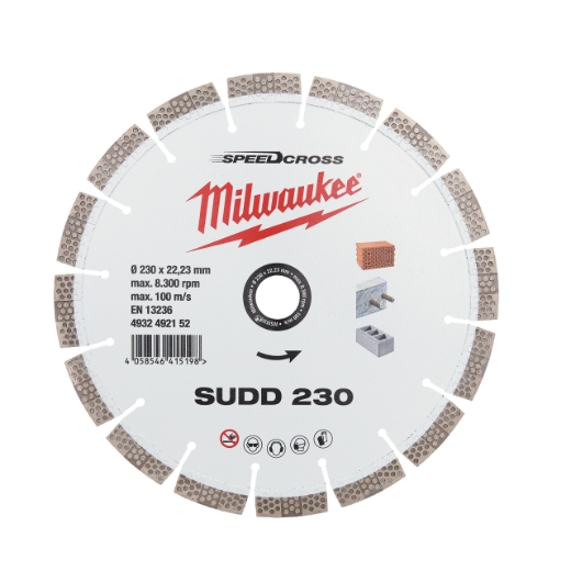 für lärmreduzierte Schnitte in harten Materialien Speedcross Diamanttrennscheibe SUDD 230 mm