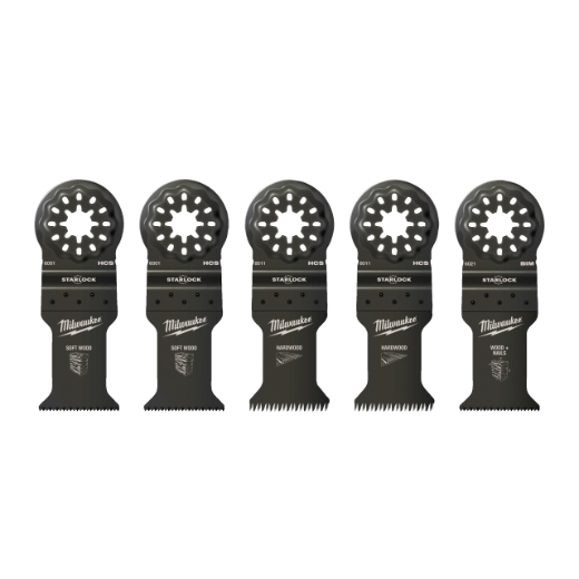 MILWAUKEE 5-teilig Multitool Zubehörset Holz
