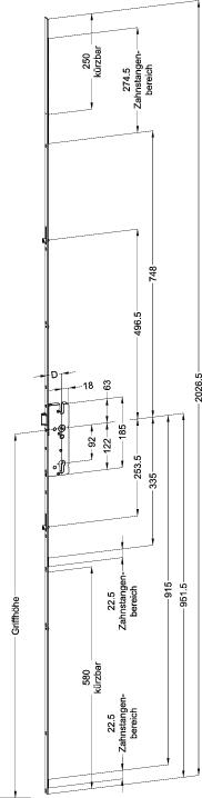 WINKHAUS Mehrfachverriegelung STV FG1685 R2, 8/92, umstellbare Falle, Stahl
