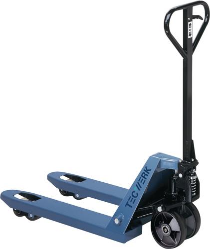 TECWERK Gabelhubwagen Gabel-L.800mm Trgf.2500kg STA taubenblau PUR/PA TECWERK
