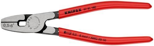 KNIPEX Aderendhülsenzange L.180mm 0,5-6,0 (AWG 20-10) mm² pol.Ku.-Überzug KNIPEX