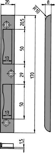 KFV Winkelschließblech WSS 4F-N, Stahl 3295764 KFV Winkelschließblech WSS 4F-N, Stahl 3295764