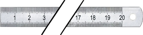 PROMAT Stahlmaßstab L.200mm rostfr.Stahl biegsam Teilung B=mm/1/2mm PROMAT