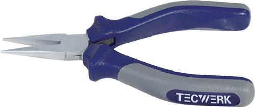 TECWERK Elektronik-Spitzzange Gesamt-L.130mm ger.geschwärzt Mehrkomp.-Hüllen TECWERK