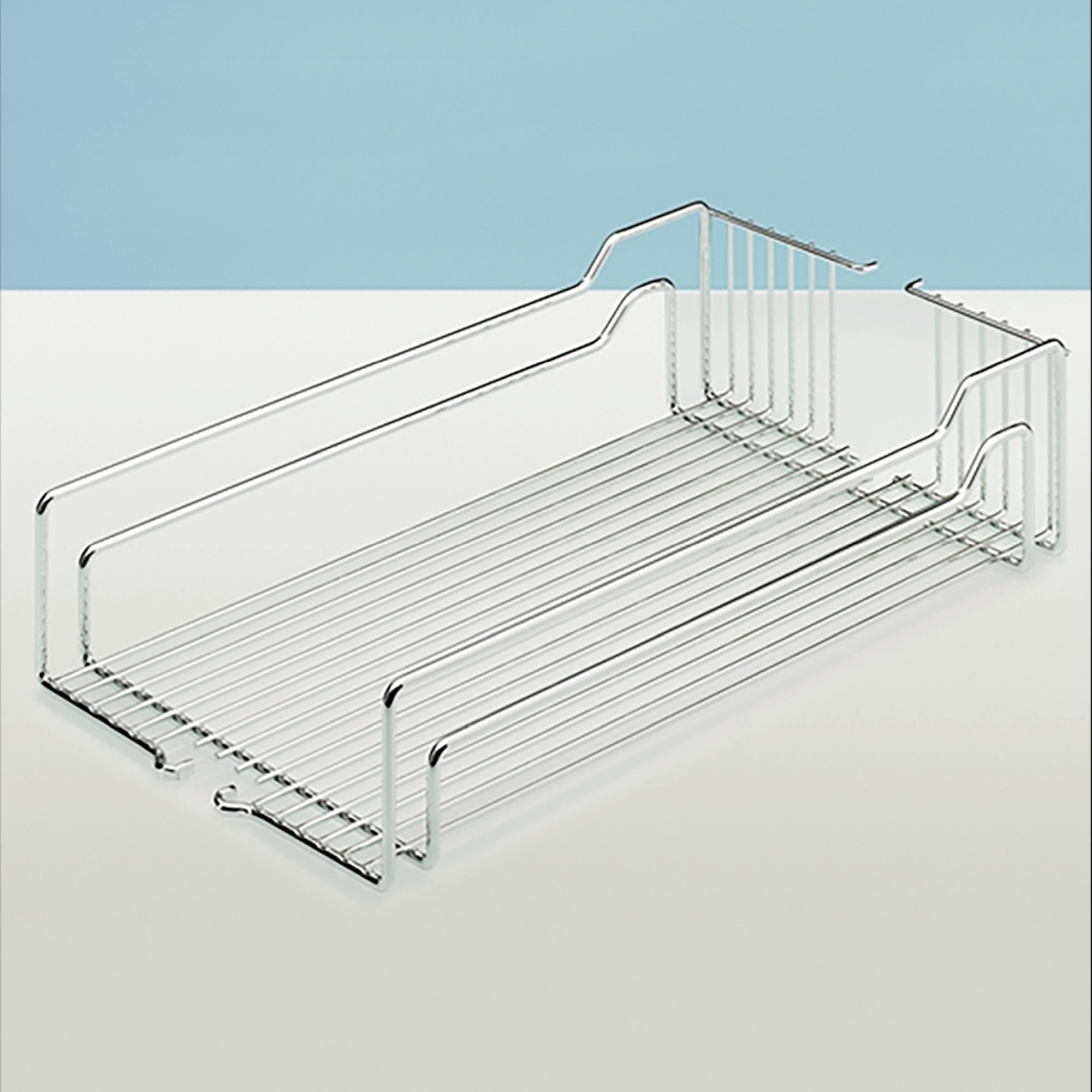 HETTICH Einhängekörbe mit 2-fach-Reling, 250 x 467 x 110mm, verchromt, 73564