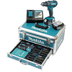 MAKITA Akku-Schlagschrauber 18V im Alukoffer, inkl. 2x 3.0Ah Akkus und 96-tlg. Zubehör-Set MAKITA Akku-Schlagschrauber 18V im Alukoffer, inkl. 2x 3.0Ah Akkus und 96-tlg. Zubehör-Set